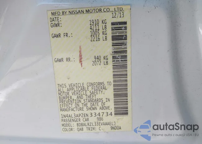 1N4AL3AP2EN334734: 44312095