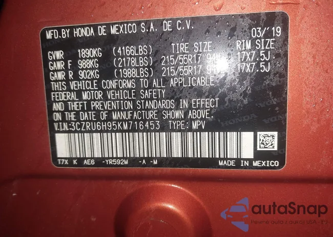 3CZRU6H95KM716453: 44312293