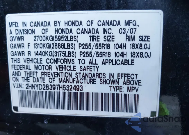 2HNYD28397H532493: 44312310