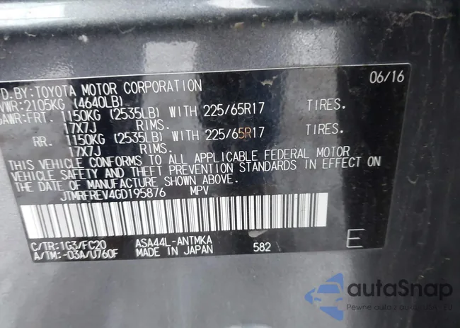 JTMRFREV4GD195876: 44312447