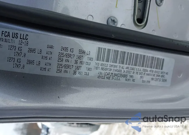 1C4PJMLB4KD354809: 44312566