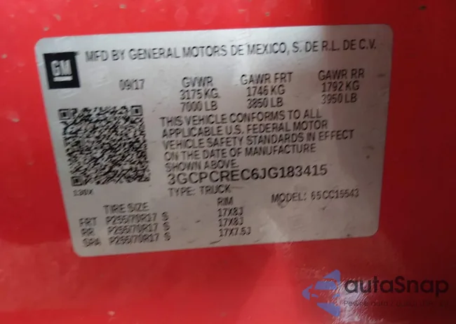 3GCPCREC6JG183415: 44311628