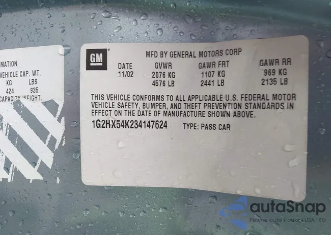 1G2HX54K234147624: 44311651