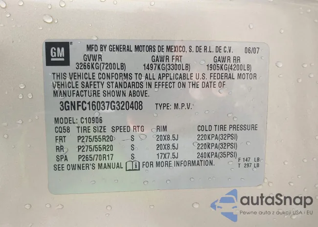 3GNFC16037G320408: 44311674