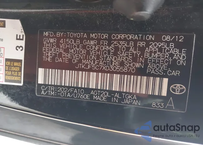 JTKJF5C7XD3055870: 44311721