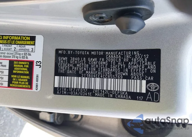 2T1BU4EE4CC855769: 44311728