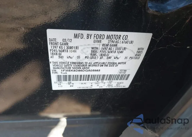 1FM5K8D86DGA05985: 44313149