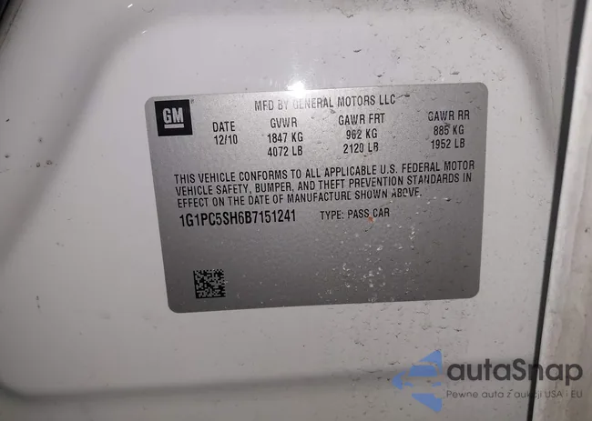 1G1PC5SH6B7151241: 44313181