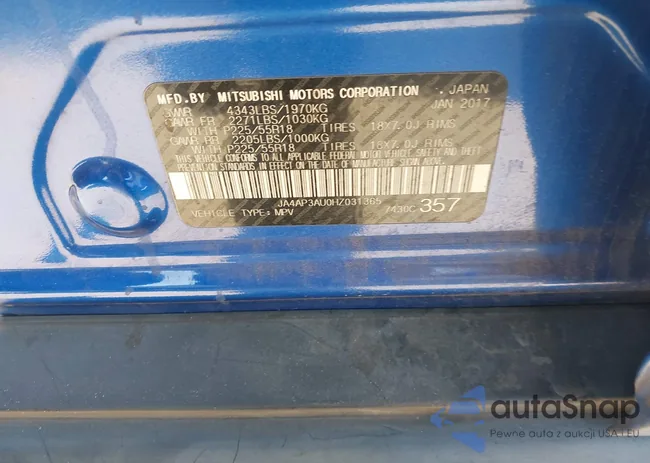 JA4AP3AU0HZ031365: 44313283