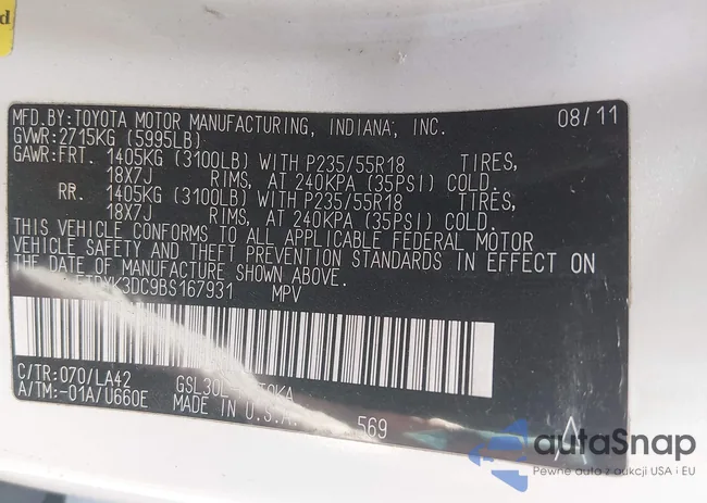 5TDYK3DC9BS167931: 44313295