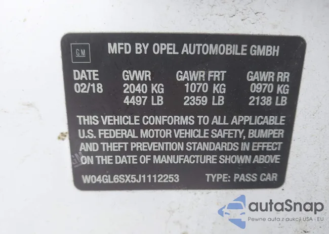 W04GL6SX5J1112253: 44313397