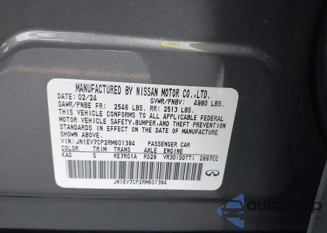 JN1EV7CP2RM601394: 44313402