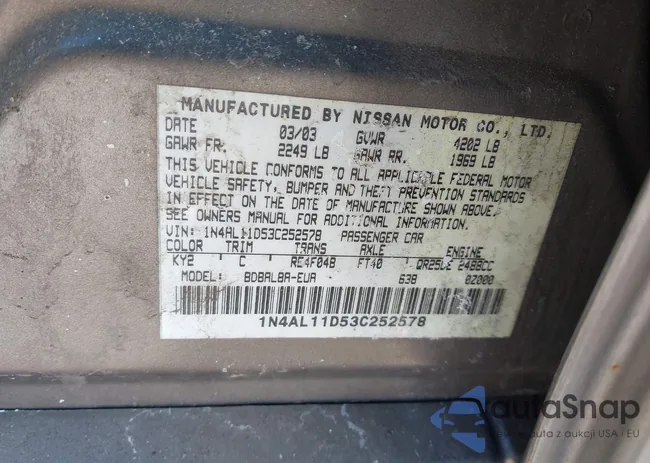 1N4AL11D53C252578: 44312596