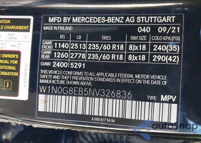 W1N0G8EB5NV326836: 44312643