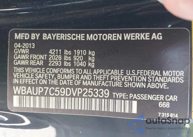 WBAUP7C59DVP25339: 44312800