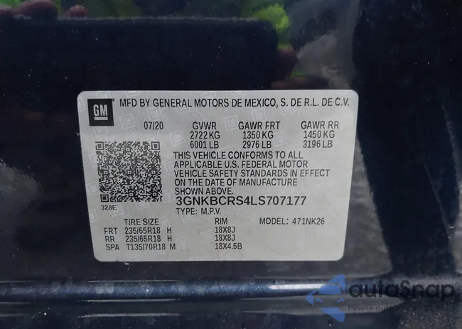 3GNKBCRS4LS707177: 44312825