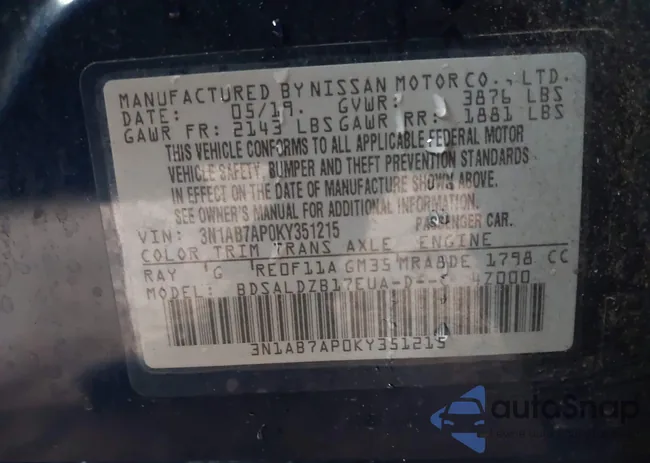 3N1AB7AP0KY351215: 44312837