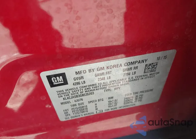 KL4CJASB3GB535203: 44312986