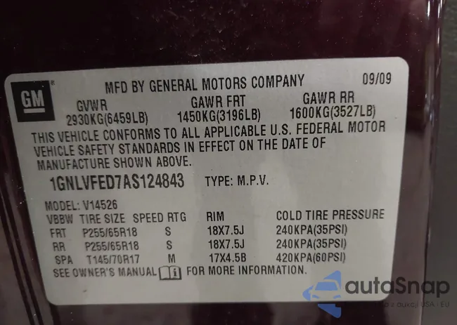 1GNLVFED7AS124843: 44312992