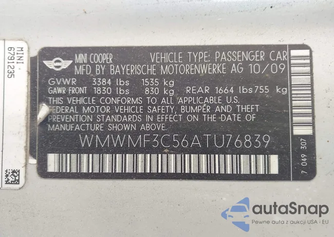 WMWMF3C56ATU76839: 44314095