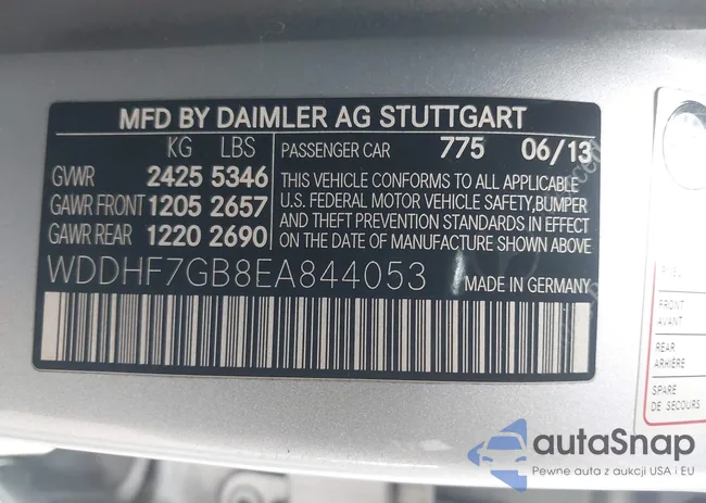 WDDHF7GB8EA844053: 44314100