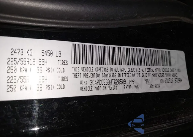 3C4PDCEG9HT626509: 44314103