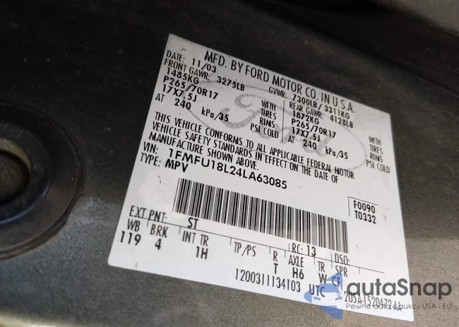 1FMFU18L24LA63085: 44314111