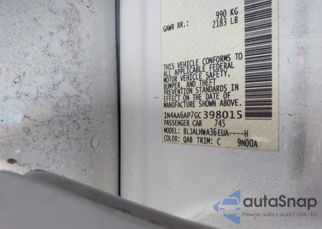 1N4AA6AP7GC398015: 44314146