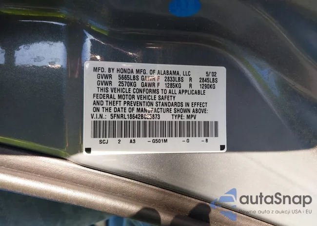 5FNRL18642B025873: 44314187