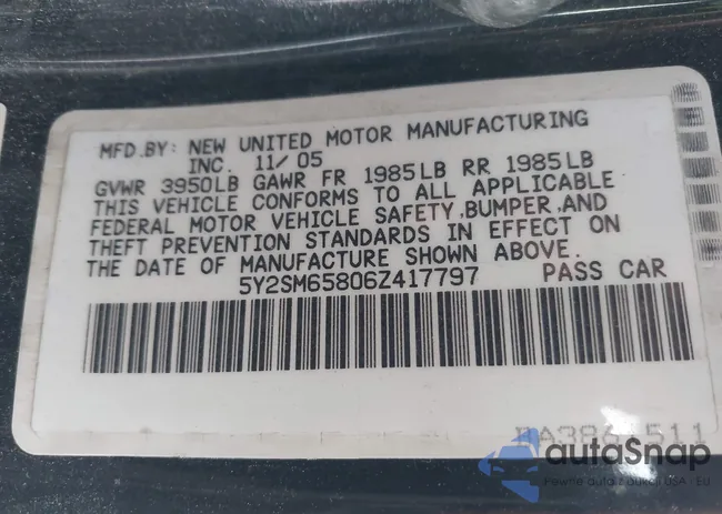 5Y2SM65806Z417797: 44314313