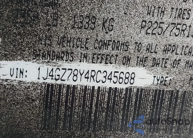 1J4GZ78Y4RC345688: 44314324