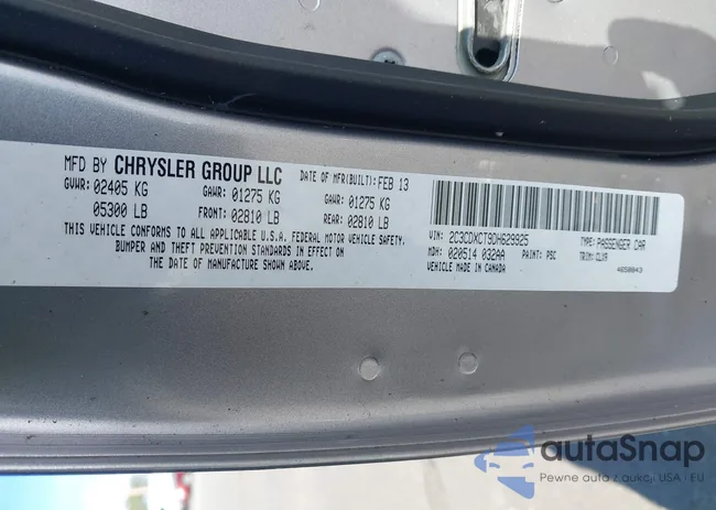 2C3CDXCT9DH629925: 44314384