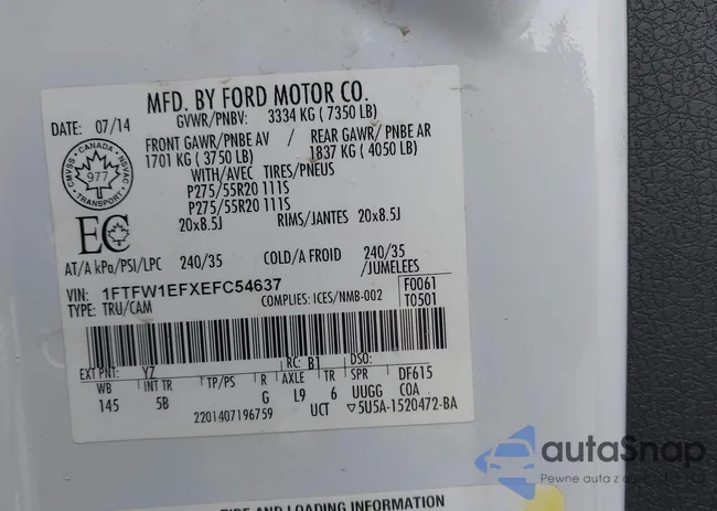 1FTFW1EFXEFC54637: 44314403