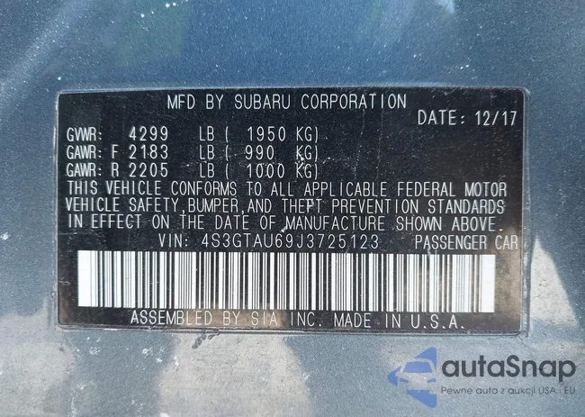 4S3GTAU69J3725123: 44314407