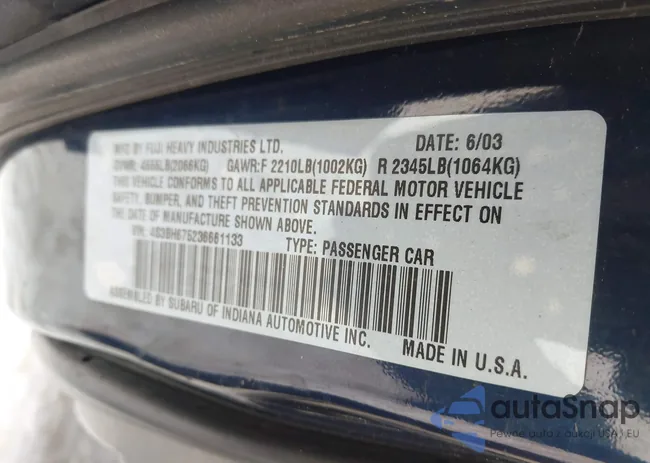 4S3BH675236661133: 44314416