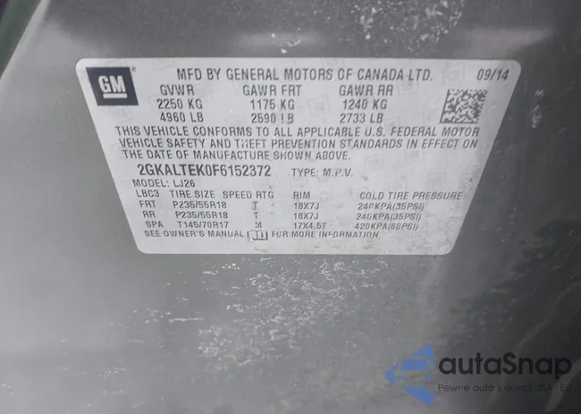 2GKALTEK0F6152372: 44314461