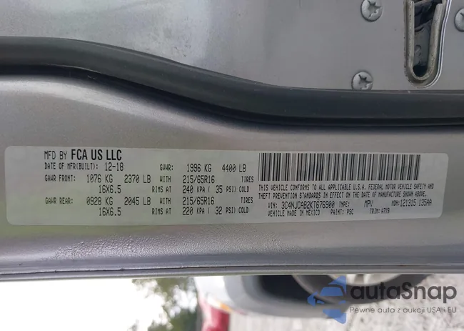 3C4NJCAB2KT676900: 44314538