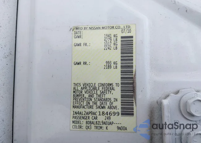 1N4AL2AP9AC184699: 44313607