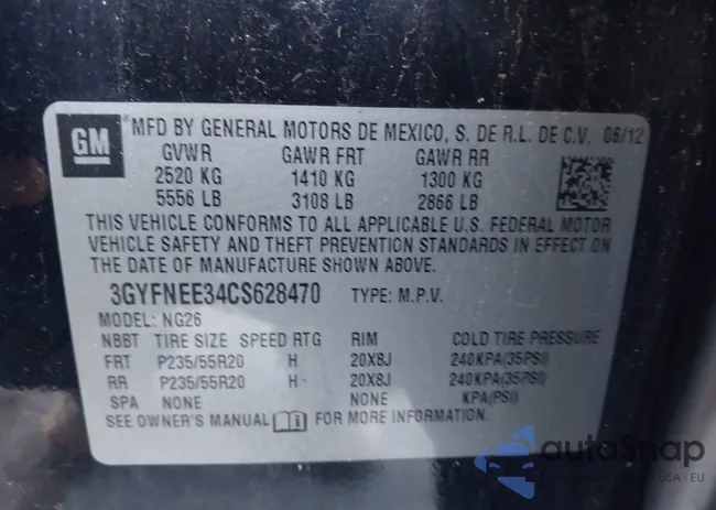 3GYFNEE34CS628470: 44313617