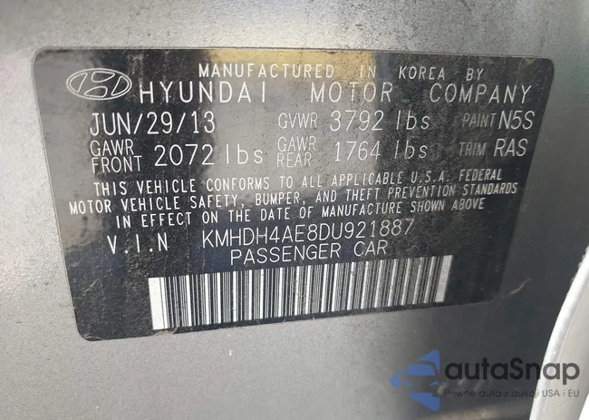 KMHDH4AE8DU921887: 44313639