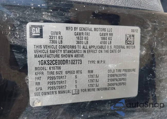 1GKS2CE00DR102773: 44313859