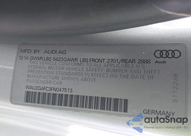 WAU2GAFC3FN047513: 44315085