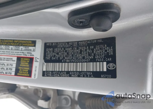 4T1BK1FK2CU506407: 44315095