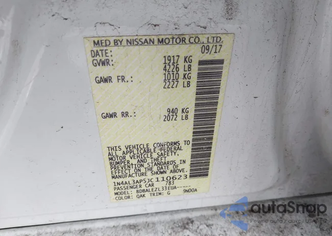 1N4AL3AP5JC110623: 44315141