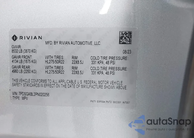 7PDSGABL2PN020256: 44315170