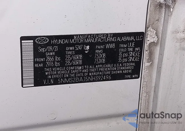 5NMS2DAJ5NH392496: 44315249