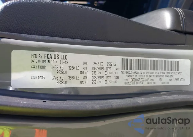 1C4RDHAG7LC223337: 44315388