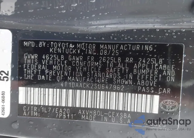 4T1DAACK2SU647962: 44315434