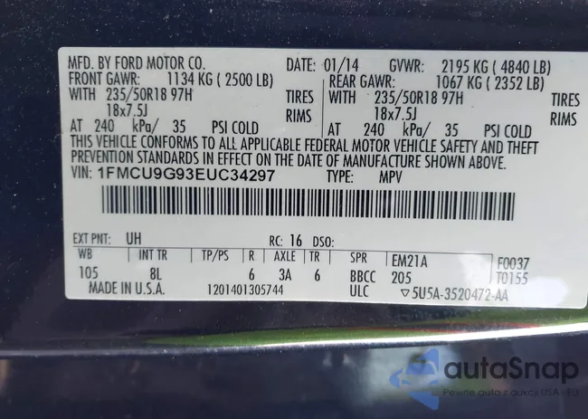 1FMCU9G93EUC34297: 44315436