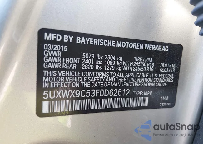 5UXWX9C53F0D62612: 44315470